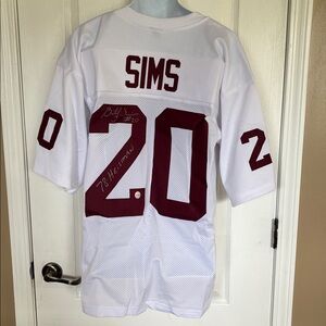 Vintage Billy Sims Autographed Oklahoma Sooners Jersey